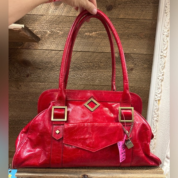 👜 Helen Welsh Red Leather Tote Shoulder Bag - Picture 11 of 12